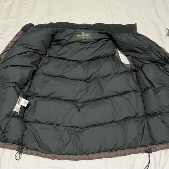 Eddie Bauer 700 Fill Goose Down Puffer Vest Taupe Brown / Black size Large Tall - Picture 9 of 12
